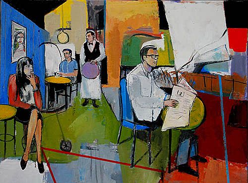 Cafe scene by Christy Keeney